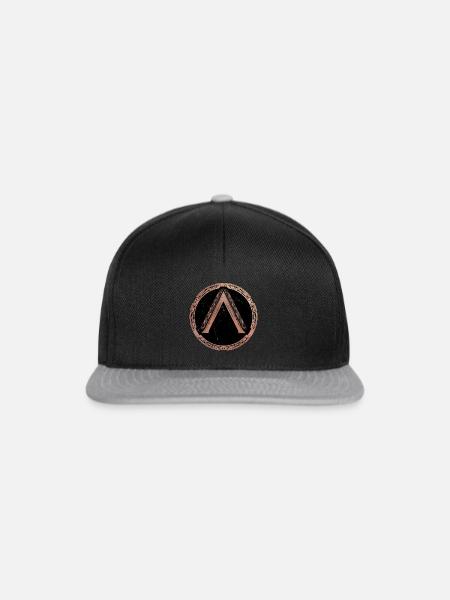 Sparta Lambda Symbol - Snapback Cap - Schwarz/Grau