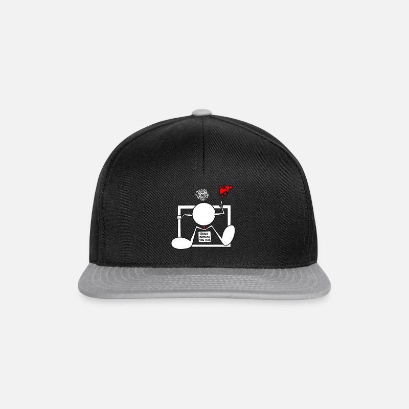 Think Outside The Box Plain Doodle - Snapback Cap - black/grey