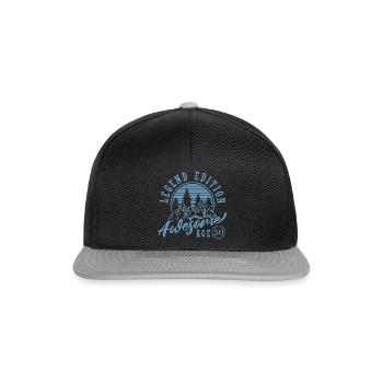 50 Birthday, Born 1972 - Snapback Cap - black/grey - Front