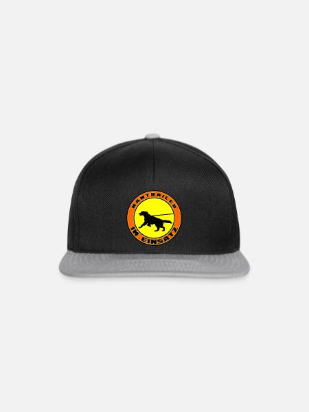 Mantrailer im Einsatz Setter - Snapback Cap - Schwarz/Grau