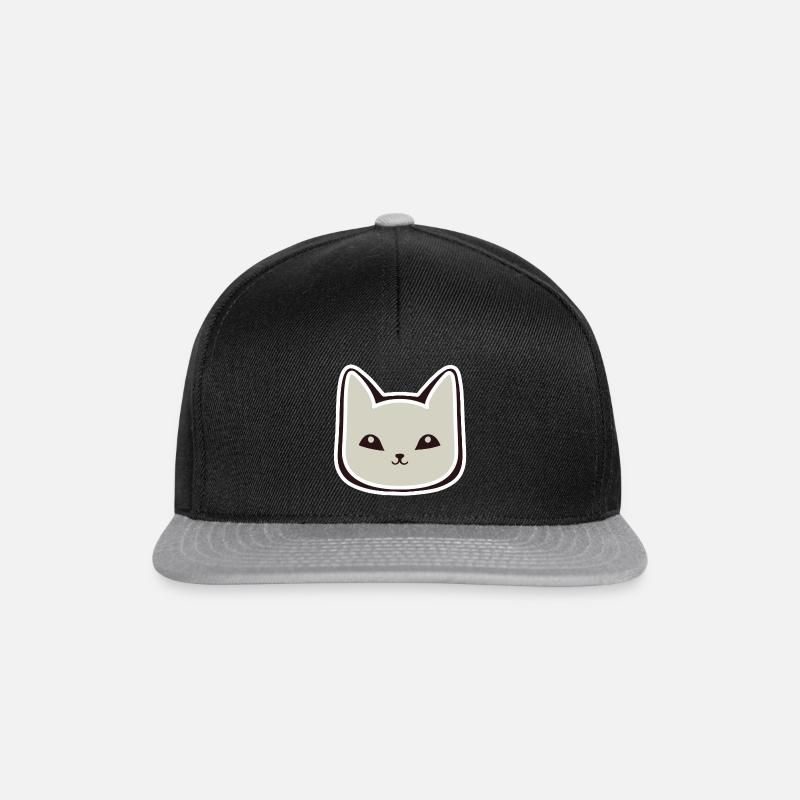 Sticker Cat - Snapback Cap - black/grey