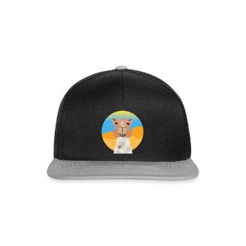 Schwitzendes Kamel in der einsamen Wüste - Snapback Cap - Schwarz/Grau - Vorne