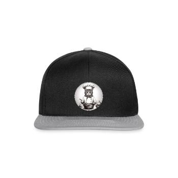 Cat Cook - Snapback Cap - black/grey - Front