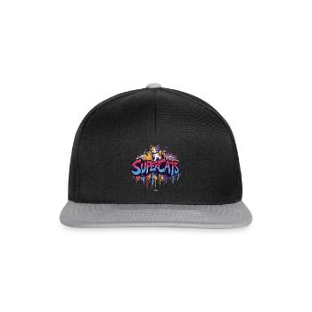 Supercats 2 Logo - Snapback Cap - black/grey - Front