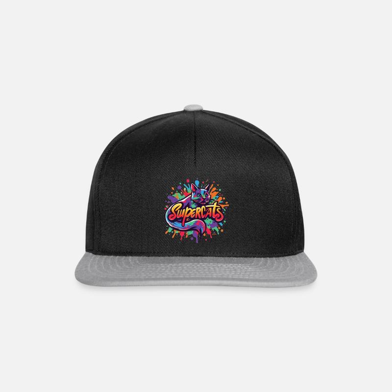 Supercats 7 Logo - Snapback Cap - black/grey