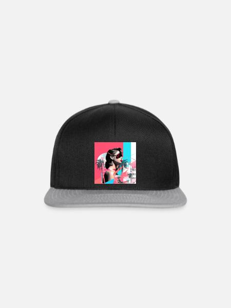 Miami Trouble - Snapback Cap - black/grey