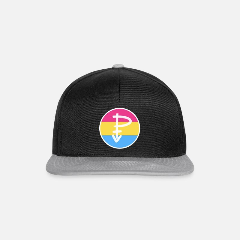 Emblem Pansexual white - Snapback Cap - black/grey
