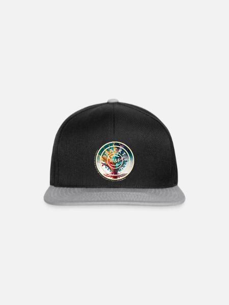 Logo Nackt & Ungeschminkt - Snapback Cap - Schwarz/Grau