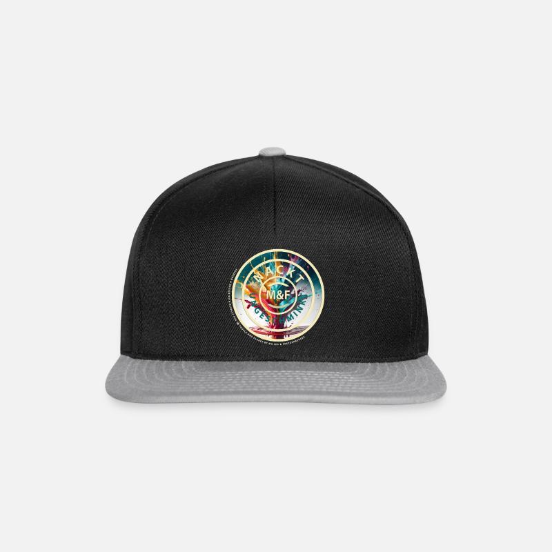 Logo Nackt & Ungeschminkt - Snapback Cap - Schwarz/Grau