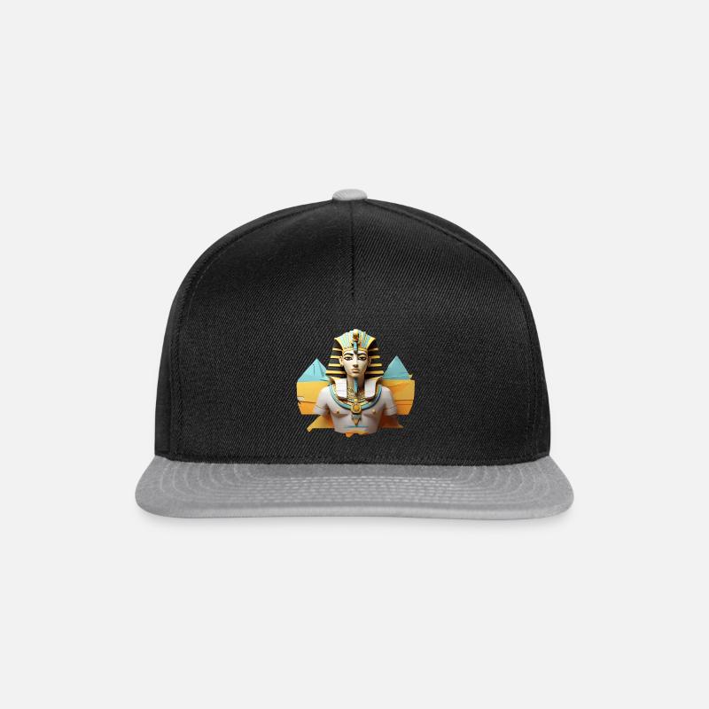 Pharaonisches Design - Snapback Cap - Schwarz/Grau