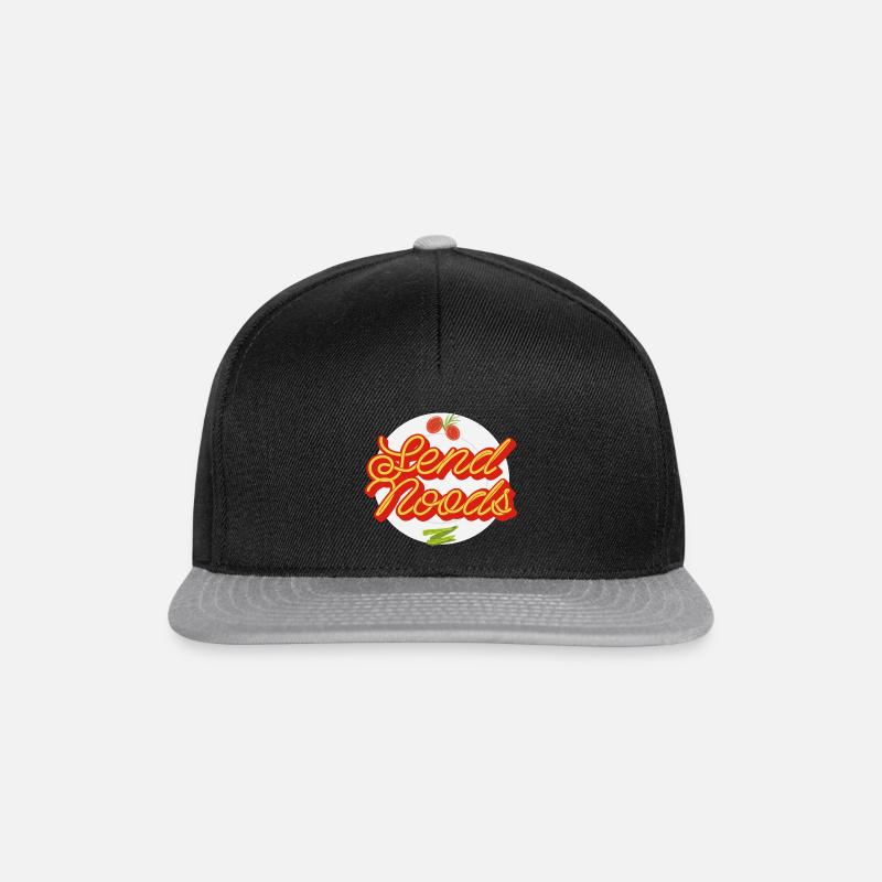 SEND NOODS - Snapback Cap - black/grey