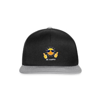 Le soleil, heureux ! - Casquette snapback - noir/gris - Devant