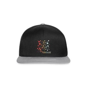 Yoga, Chakra, Namaste - Snapback Cap - Schwarz/Grau - Vorne