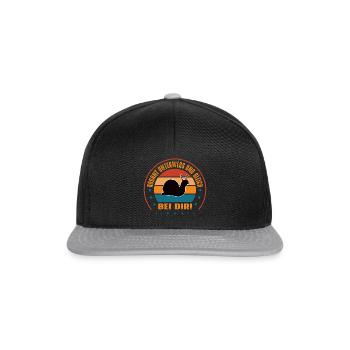 Gleich Bei Dir - Snapback Cap - Schwarz/Grau - Vorne