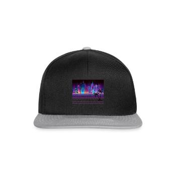 Ma ville la nuit - Casquette snapback - noir/gris - Devant