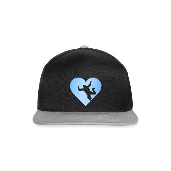 Parachuting Skydive Flugsport - Snapback Cap - Schwarz/Grau - Vorne