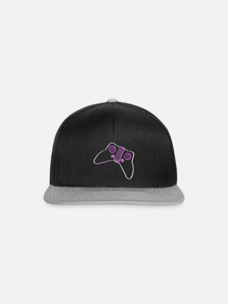 Kontroller Pink Lila - Snapback Cap - Schwarz/Grau