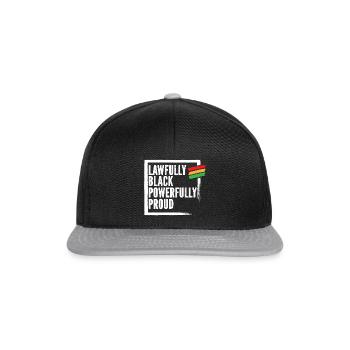 Histoire des Noirs, Fierté noire, avocate - Casquette snapback - noir/gris - Devant