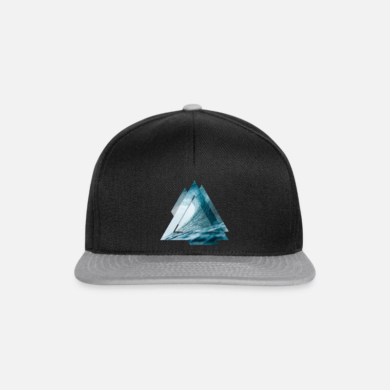Triangle surfer wave - Snapback Cap - black/grey