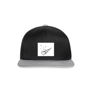 Heart comet/Herzkomet - Snapback Cap - Schwarz/Grau - Vorne