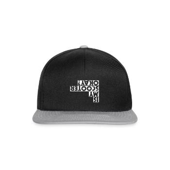 Scooter E-scooter E-Roller Stunt Stunts Tretroller - Snapback Cap - Schwarz/Grau - Vorne