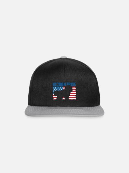 Bichon Frise - Snapback Cap - Schwarz/Grau