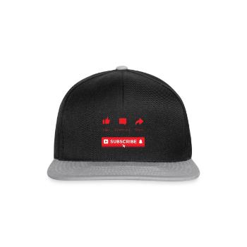 Pngtree red subscribe button channel with 5879792 - Casquette snapback - noir/gris - Devant