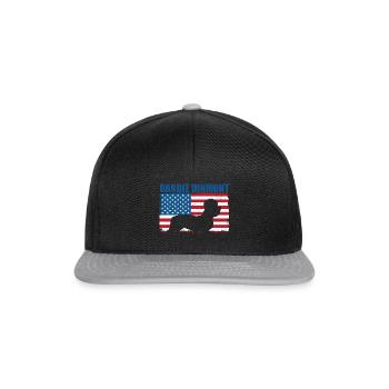 Dandie Dinmont Terrier - Snapback Cap - black/grey - Front