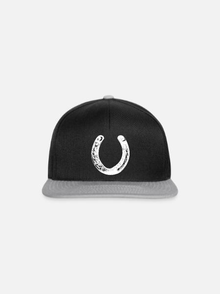 Hufeisen - Snapback Cap - Schwarz/Grau