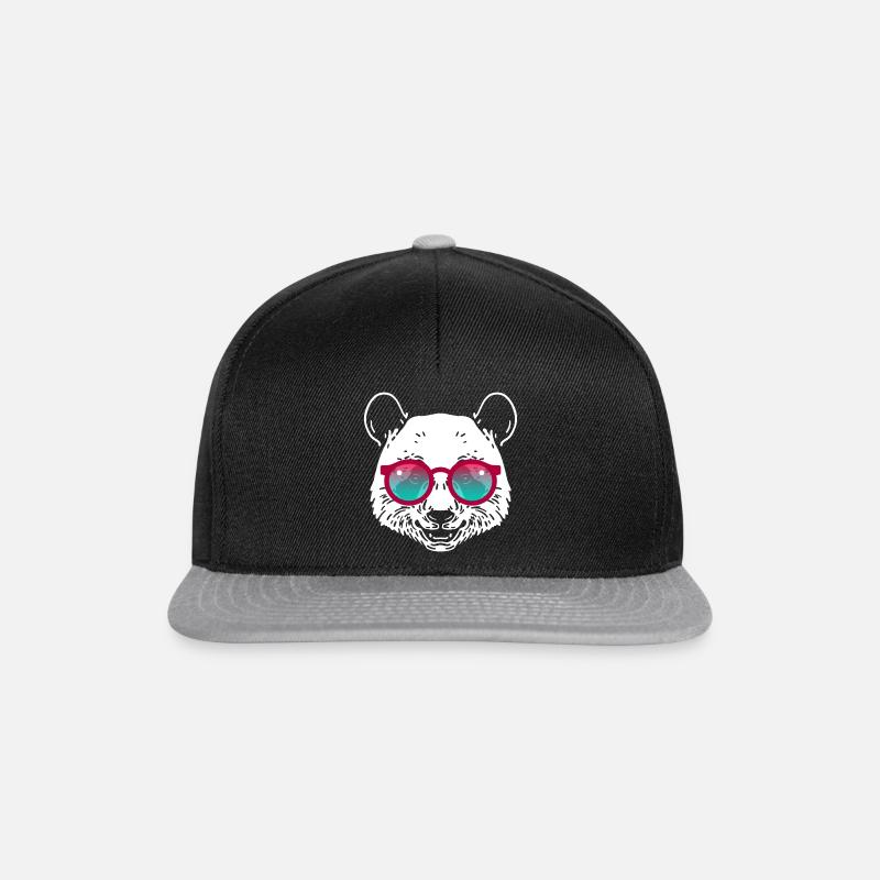 Panda Sonnenbrille - Snapback Cap - Schwarz/Grau