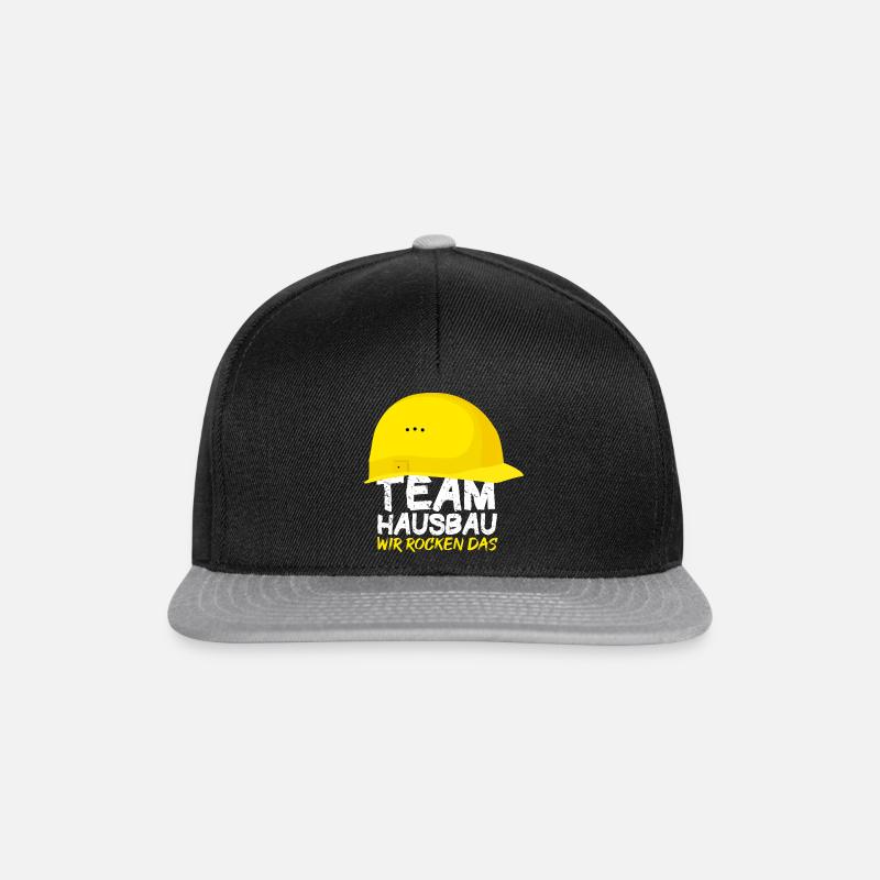 Team Hausbau Wir rocken das - Snapback Cap - Schwarz/Grau