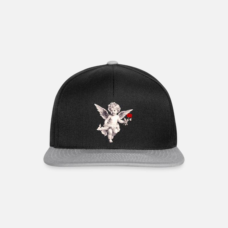 Cupidon avec Rose - Casquette snapback - noir/gris