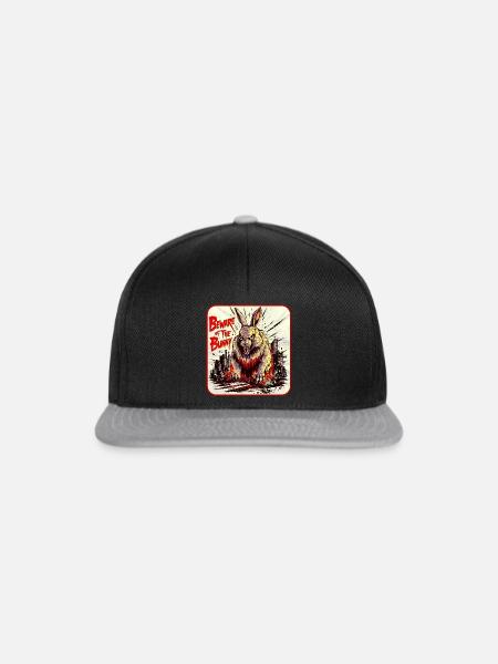 Horror Hase Fun - Snapback Cap - Schwarz/Grau