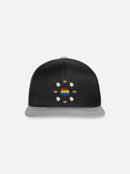 LGBTQ Kürbis Halloween - Snapback Cap - Schwarz/Grau