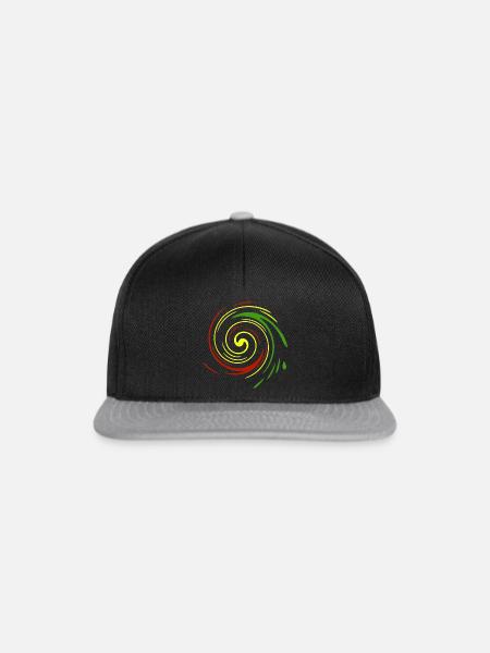 Rasta Strudel - Reggae - Snapback Cap - Schwarz/Grau