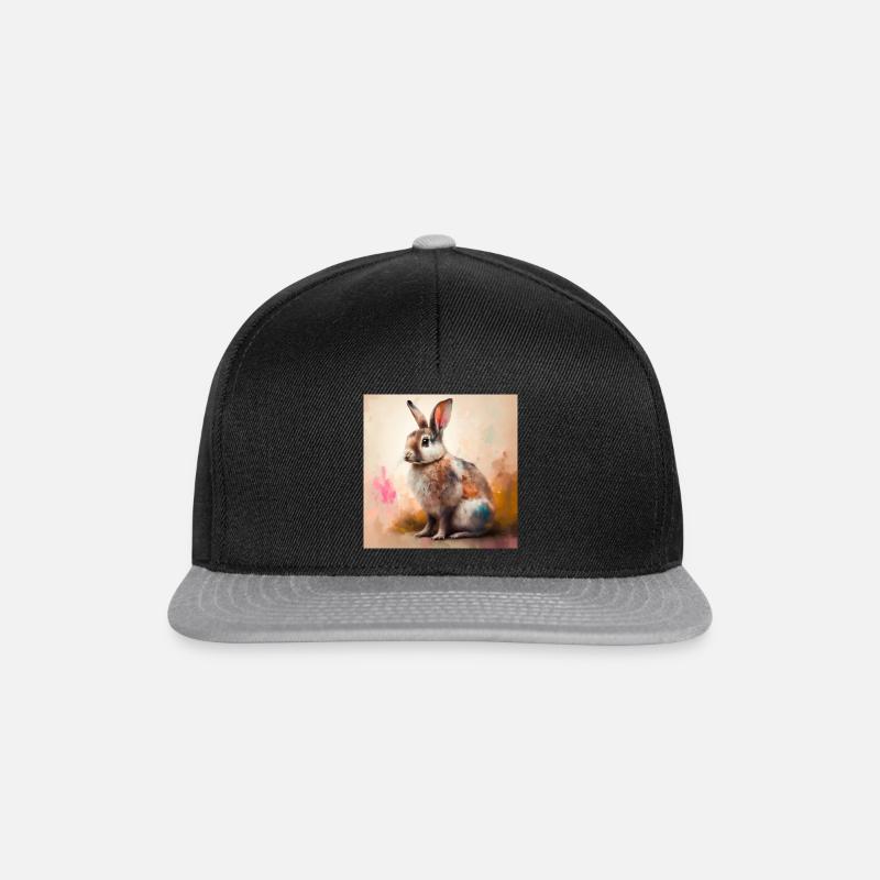 Abstrakter Begleiter Nr.1 - Snapback Cap - Schwarz/Grau