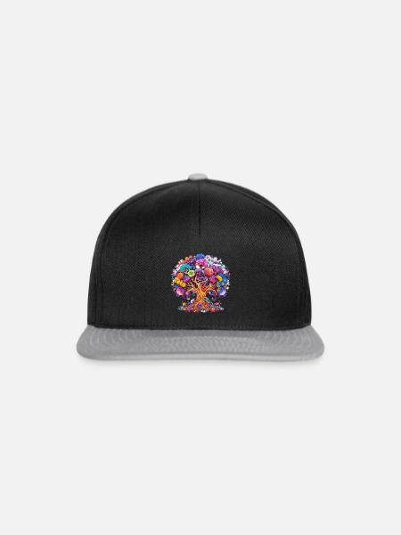 BAUM DES LEBENS - Snapback Cap - Schwarz/Grau