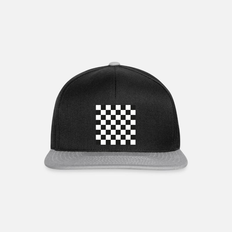Tableau d’échecs - Casquette snapback - noir/gris