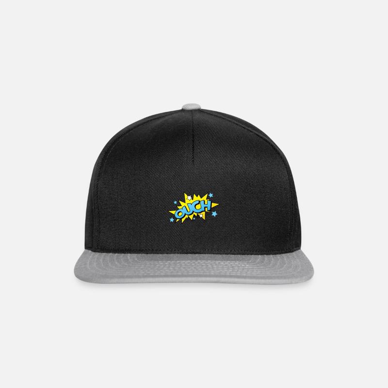 Comic Comicstyle Comic-Strips Nerd Superheld - Snapback Cap - Schwarz/Grau