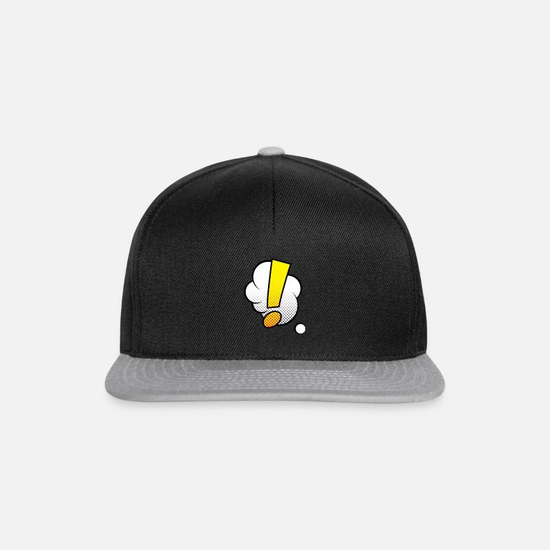 Comic Comic Comic Strip Point d'exclamation - Casquette snapback - noir/gris