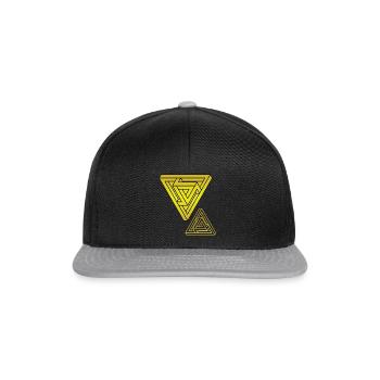 Optische Täuschung Dreieck - Snapback Cap - Schwarz/Grau - Vorne