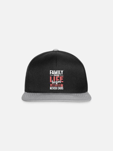 Familienwerte - Snapback Cap - Schwarz/Grau