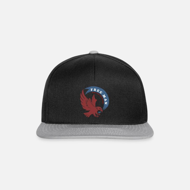 Freier Mann Frei Wie Ein Adler - Snapback Cap - Schwarz/Grau