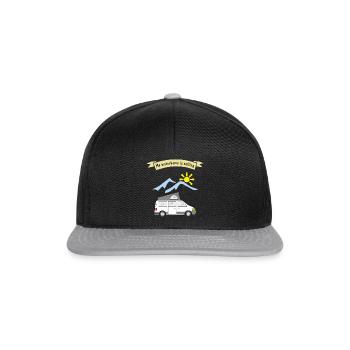 motorhome is calling - Snapback Cap - black/grey - Front