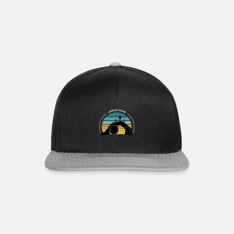 Jésus vit - Casquette snapback - noir/gris