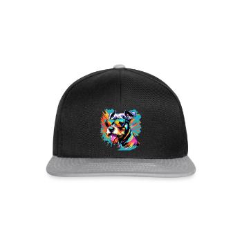 Miniature schnauzer - Snapback Cap - black/grey - Front
