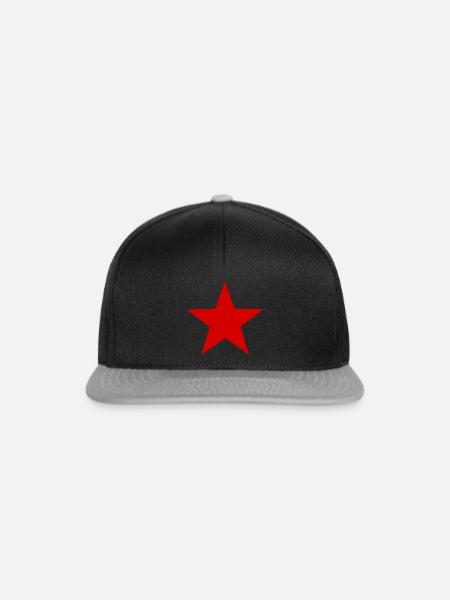 Roter Stern - Snapback Cap - Schwarz/Grau