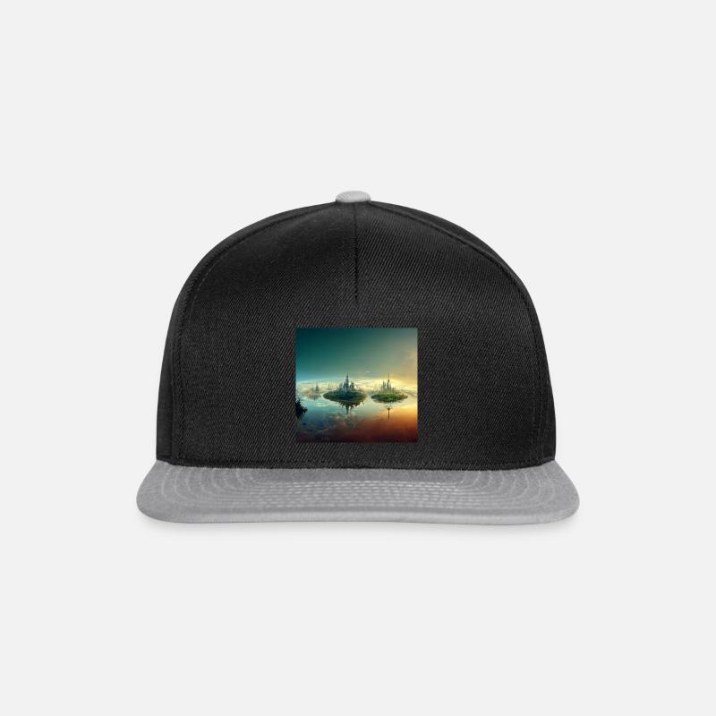 Schloss im Himmel - Snapback Cap - Schwarz/Grau