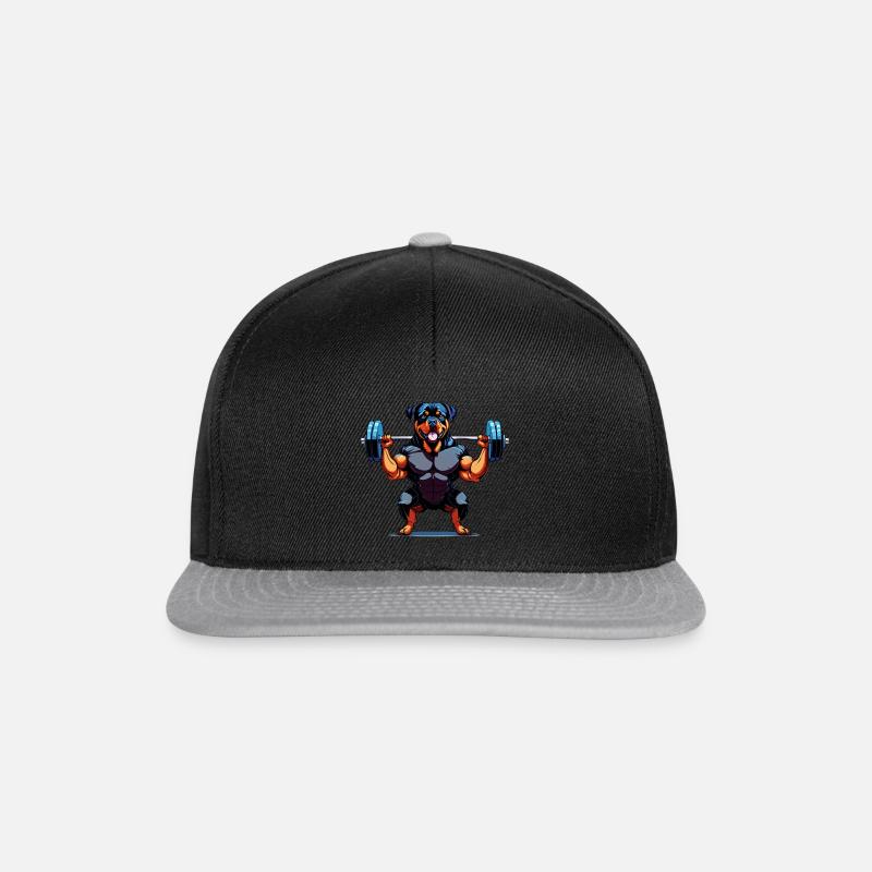 Rottweiler bodybuilder - Snapback Cap - black/grey