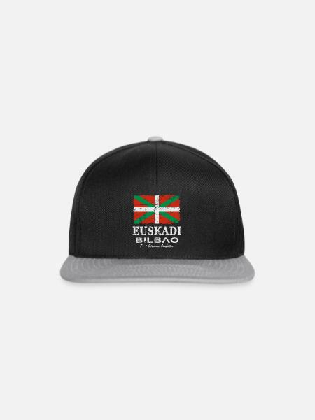 Baskenland - Flagge - Banner - Fahne - Flag - Snapback Cap - Schwarz/Grau